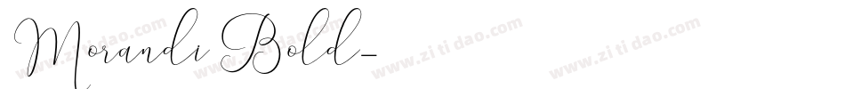 Morandi Bold字体转换